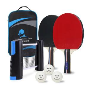 ZESTAW DO TENISA STOŁOWEGO PING PONG 2x PALETKI 3xPIŁECZKI SIATKA POKROWIEC
