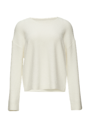 Sweter z miękkiej dzianiny bouclé