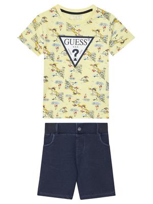 Guess Komplet t-shirt i spodenki N6GG01 K8HM4 Kolorowy Regular Fit