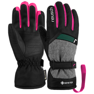 REUSCH FLASH rękawice narciarskie dziecięce z GORE-TEX czarne/różowe (4)