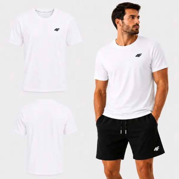 T-SHIRT MĘSKI 4F KOSZULKA BAWEŁNIANA SPORTOWA S TTSHM3341 SS26