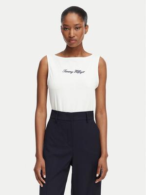 Tommy Hilfiger Top Classic WW0WW50947 Biały Regular Fit