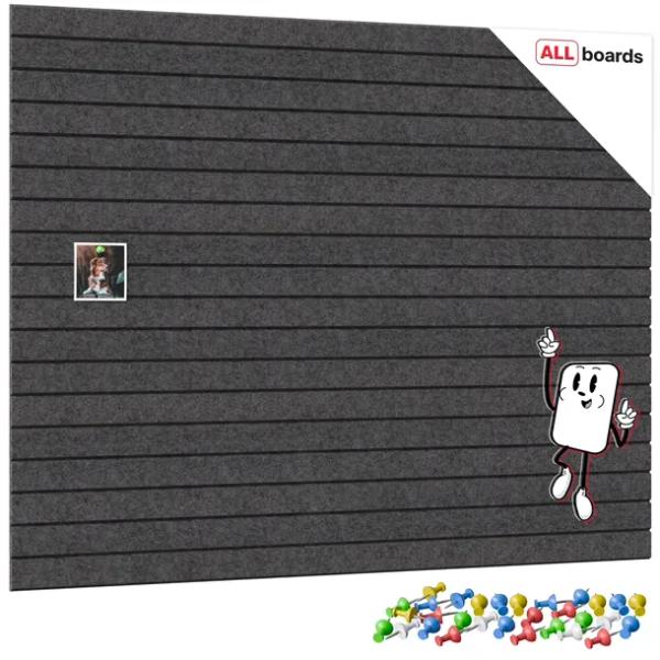 Panel filcowy tablica filcowa korkowa ścienna 120x90cm ciemny szary +GRATIS