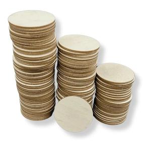 Kółka Drewniane do Ozdabiania Bazy Krążki Decoupage Sklejka 5 cm 100 szt