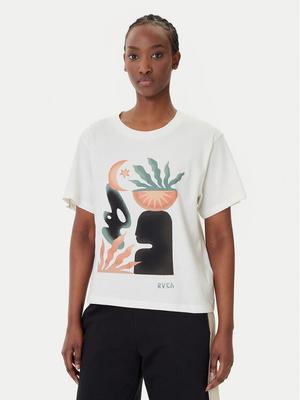RVCA T-Shirt Collage EVJZT00163 Biały Easy Fit