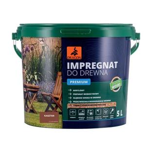 Impregnat akrylowy do drewna PREMIUM 5 l kasztan Dragon