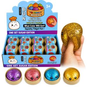 PIERÓG SQUISH ZABAWKA DLA DZIECI ANTYSTRESOWA SENSORYCZNA BROKAT 6CM