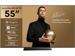 Telewizor Aura Mini LED DREAME 55S100 55" 4K 144Hz Google TV Dolby Vision Czarny