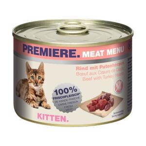 PREMIERE Meat Menu Kitten Wołowina i serca indycze 24x200 g