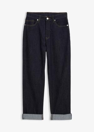 Dżinsy loose fit ze stretchem, regulowany pas, prosta nogawka
