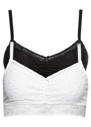 Biustonosz bustier z miękką koronką (2 szt.)