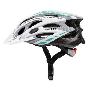 Meteor Kask rowerowy MV29 Drizzle biało-miętowy (58-61)