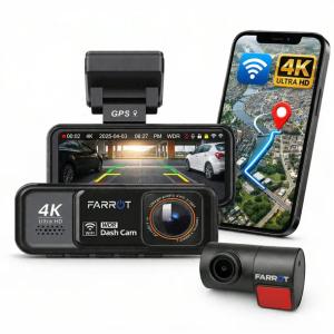 Wideorejestrator samochodowy 4K GPS WiFi kamera przód tył ADAS G-Sensor