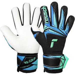 REUSCH Rękawice bramkarskie Attrakt RE:GRIP NC czarno-niebieskie (10)