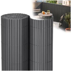 Osłona PVC maskująca na balkon, taras, ogrodzenie 500x100 cm ciemnoszara
