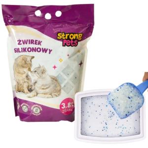 Strong Pets Żwirek Silikonowy Crystal Bezpyłowy Dla Kota 3,8L