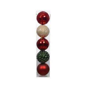 Bombki plastikowe mix śr. 20 cm wielokolorowy 5 szt.