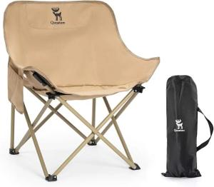 Krzesło turystyczne camping, wędkarstwo do120kg QUNATURE 60013101 Beżowe