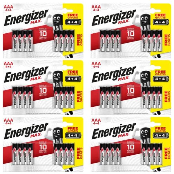 48x Bateria alkaliczna Energizer MAX AAA RL03 E92 cienkie paluszki
