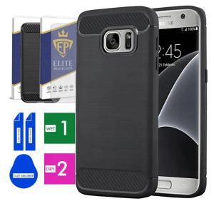 ETUI NA TELEFON SAMSUNG GALAXY S7 CARBON PANCERNE + SZKŁO ORYGINALNE