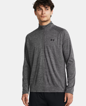 UNDER ARMOUR koszulka z długim rękawem longsleeve z zamkiem UA Tech szara (S)