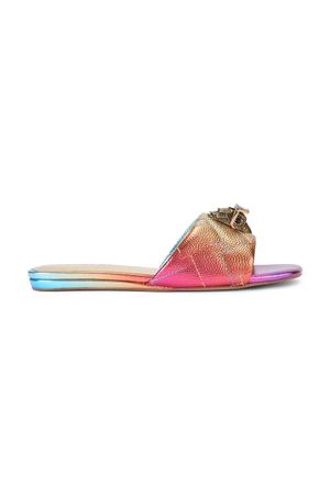 Kurt Geiger London klapki na płaskim obcasie damskie skórzane Kensington Flat Sandal