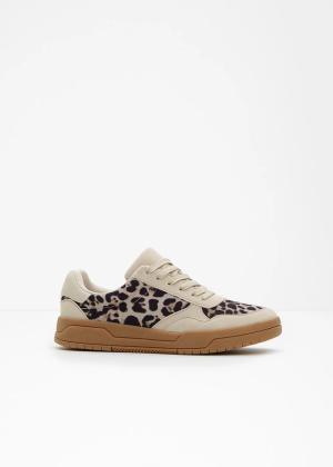 Sneakersy ze wzorem w panterkę