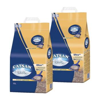 CATSAN Ultra plus zbrylający żwirek dla kota 2x15 l