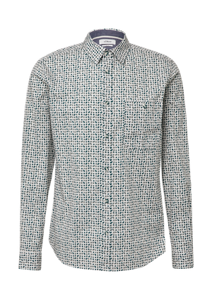 Slim fit: wzorzysta koszula z elastycznej bawełny