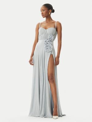 Elisabetta Franchi Sukienka wieczorowa AB-R22-52E2 Niebieski jasny Regular Fit