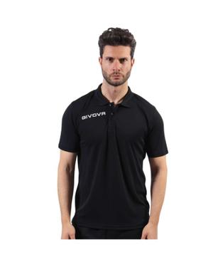 GIVOVA koszulka polo sportowa męska PK01 czarna (S)