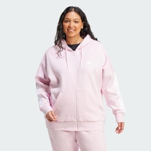 Bluza Essentials 3-Stripes Full-Zip Fleece Hoodie (Plus Size)