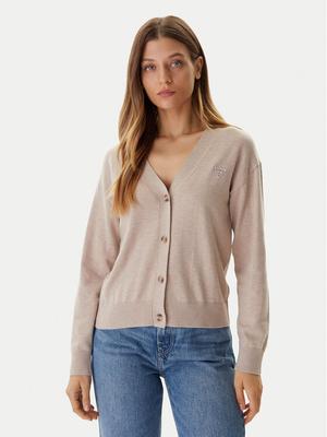 Guess Jeans Kardigan W4BR16 Z3HO2 Beżowy Regular Fit
