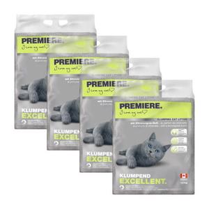 PREMIERE Excellent Żwirek zbrylający o zapachu trawy cytrynowej 4x12 kg