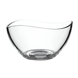 Salaterka szklana falowana średnica 21 cm transparentny