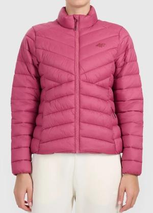 4F Damska kurtka pikowana puchowa hydrofobowa F0923 CITY JACKETS różowa (S)