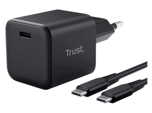 Ładowarka sieciowa TRUST Maxo USB-C GaN 65 W Czarny