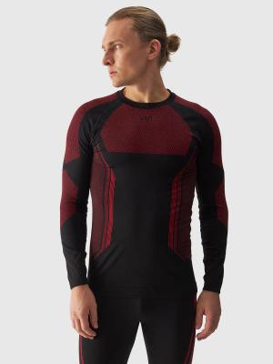 4F Bielizna Bezszwowa koszulka M165 czarno-czerwona (S/M)