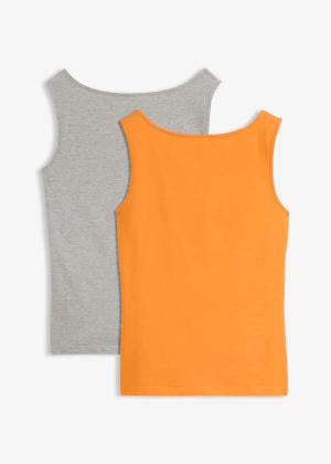 Tank top z dekoltem łódką, 2 szt.