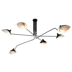 DUŻA LAMPA SUFITOWA WISZĄCA CZARNA PAJĄK 270CM XXL