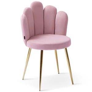 Krzesło muszelka Glamour DC-6092 | Welur | Różowy | OUTLET