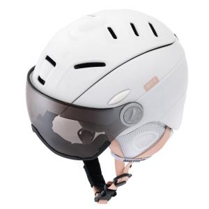METEOR kask narciarski z goglami z regulacją HOLO biały (53-55)