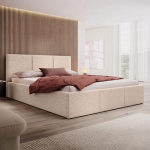 Łóżko tapicerowane z pojemnikiem SFG0111 | 180x200 | Boucle | Beż