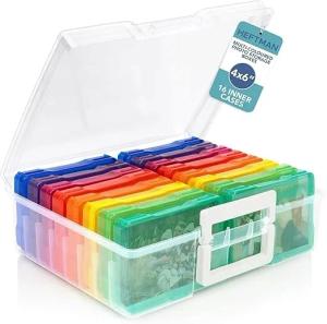 PUDEŁKA NA ZDJĘCIA 16x KASETKI PUDEŁKA NA ODBITKI POJEMNE ALBUM ORGANIZER