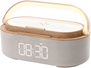 Radiobudzik MANTA RDI920 Funkcja lampki nocnej Bluetooth 5.0 Biało-brązowy