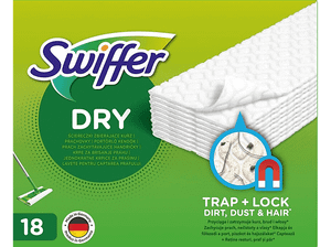 Wkłady do mopa SWIFFER Suche chusteczki podłóg 18szt