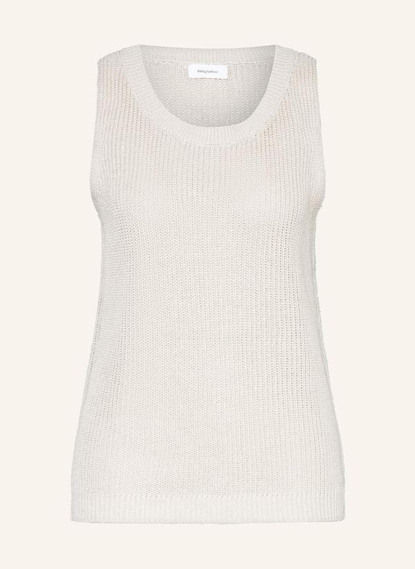 Darling Harbour Top Z Dzianiny Z Lnu beige