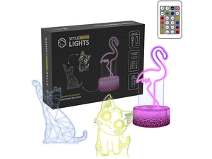 Lampka LED MANTA Style Neon Lights Zwierzątka 3szt. SNL119RGB
