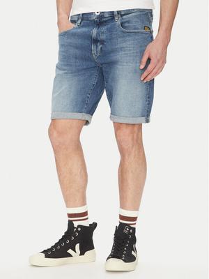 G-Star Raw Szorty jeansowe 3301 D10481 D634 H096 Niebieski Slim Fit