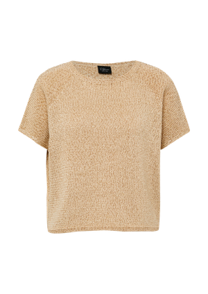 Sweter z dzianiny o luźnym kroju z dekoltem w łódkę